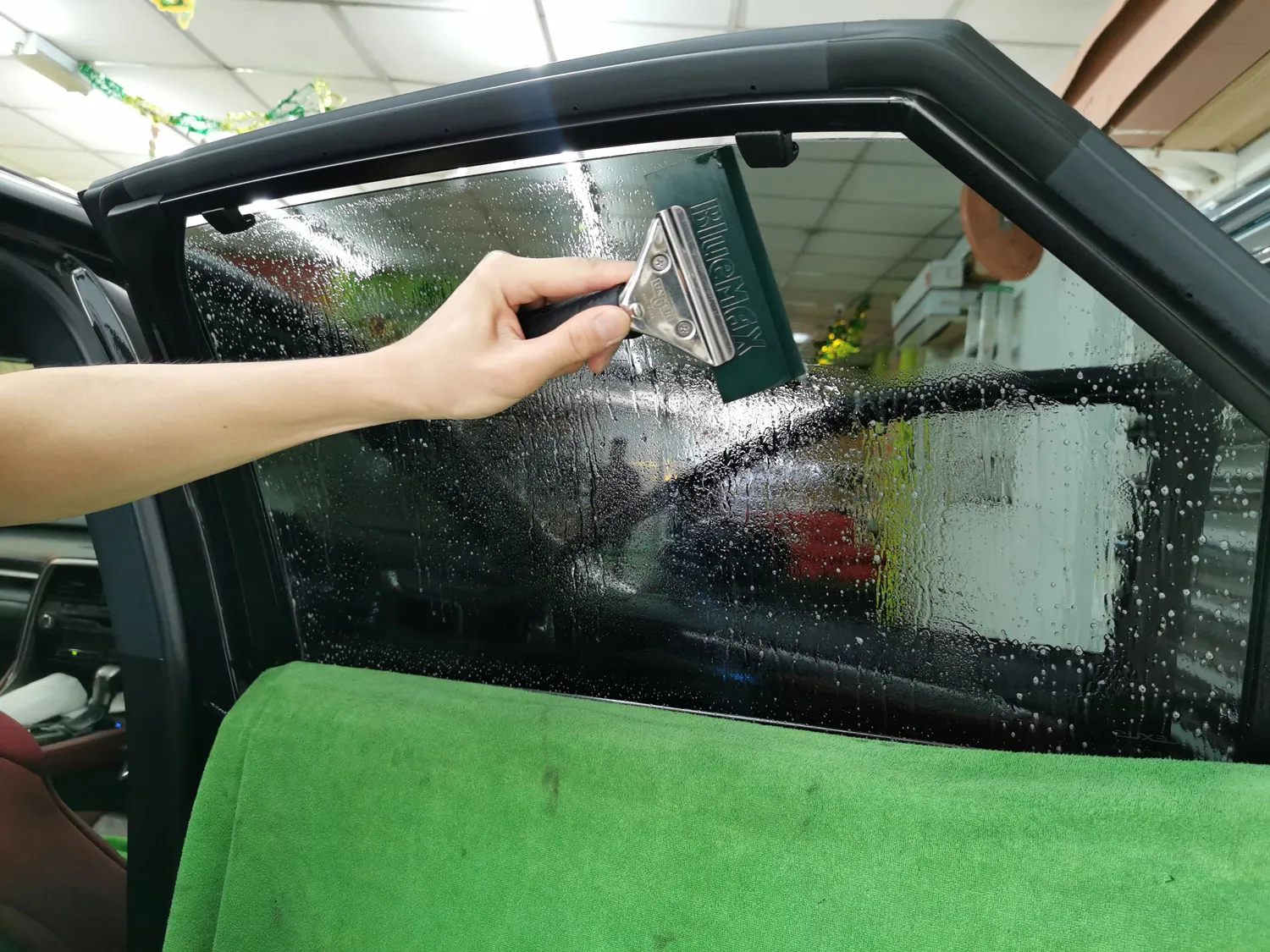 Automotive window film application